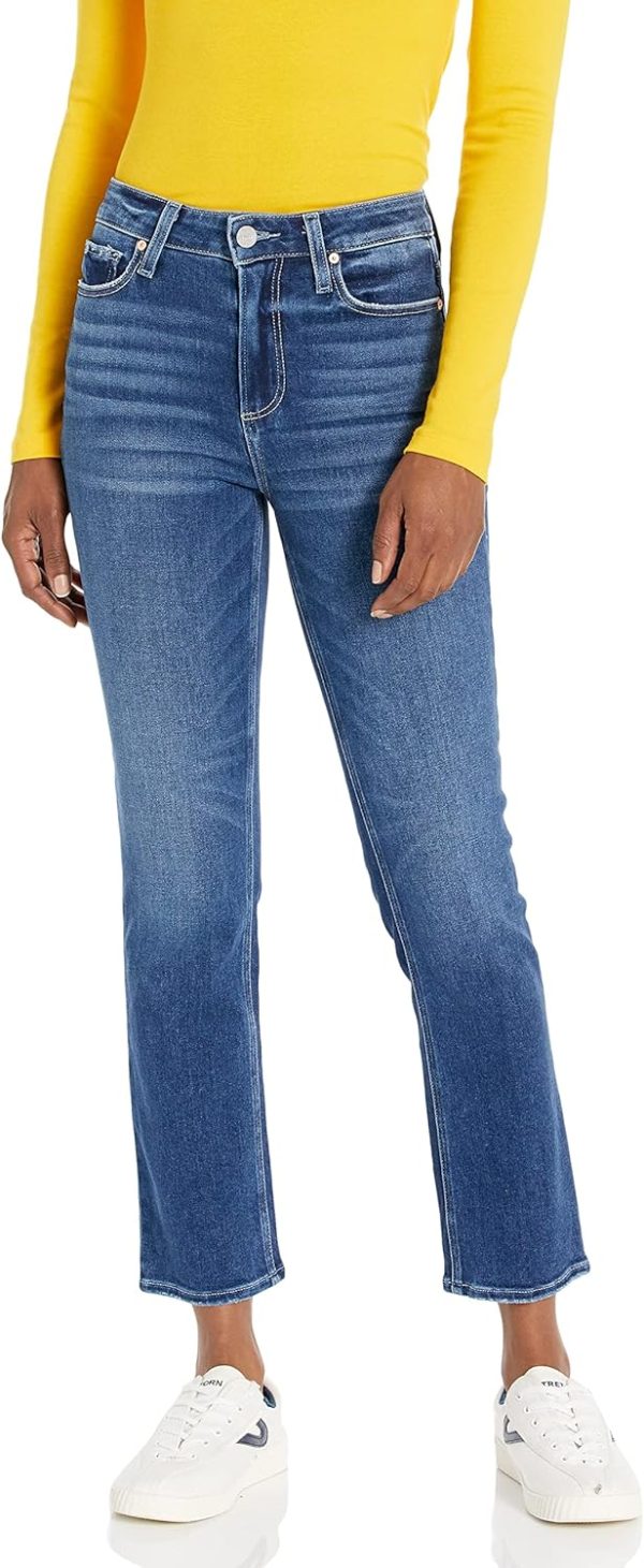 PAIGE Women's Cindy Transcend Vintage High Rise Cropped Straight Leg Jean